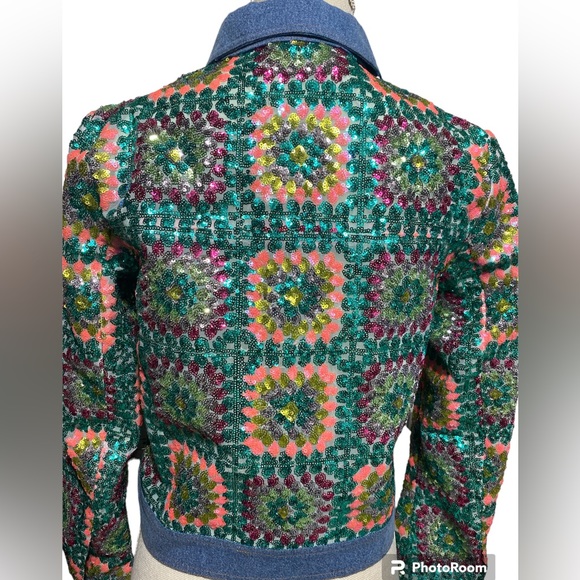 Manoush Sequin Denim Jacket - Picture 5 of 14